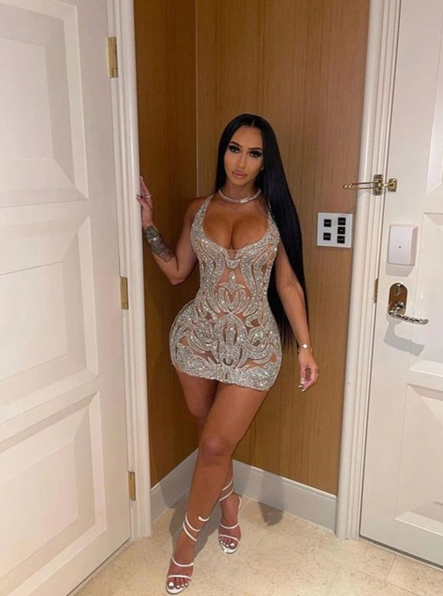 AMOURE DIAMOND MINI DRESS