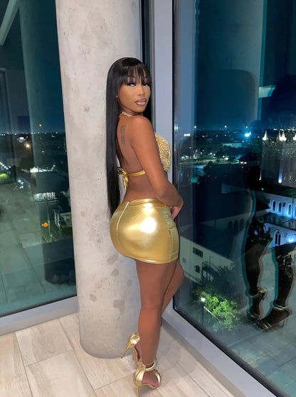 LAILA METALLIC SKIRT